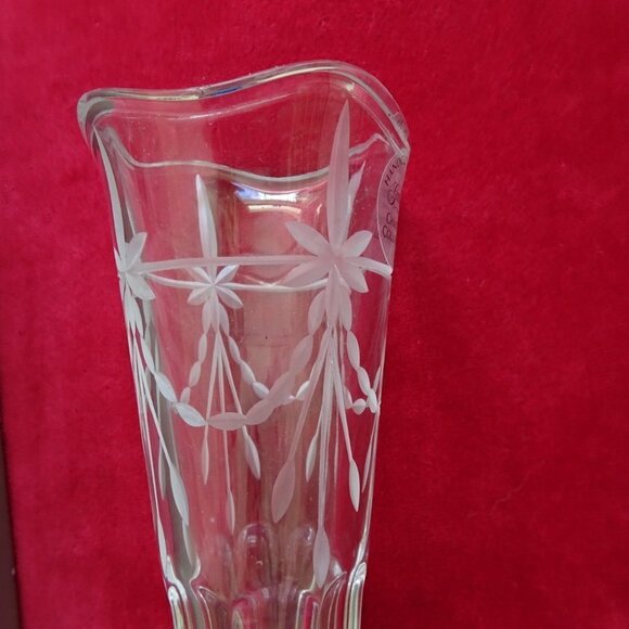 Gorham Bud Vase Chantilly Hand Cut Crystal 9 Inches NEW IN BOX - Picture 3 of 9